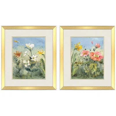 Paragon Summer Wildflowers I 18"w X 21"h Framed Art Set Of 2