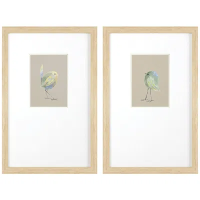 Paragon Sweet Chickadee 13"w X 20"h Framed Art Set Of 2