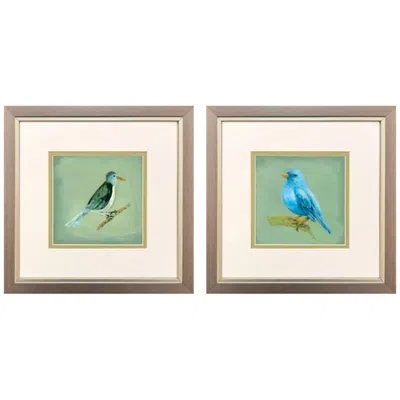 Paragon Sweet Little Bird 11"w X 11"h Framed Art - Set Of 2 In Multi