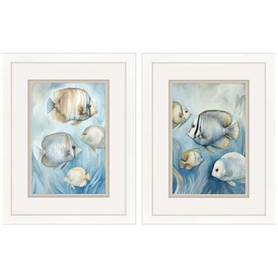Paragon Swim 21"w X 27"h Coastal Framed Art Set Of 2