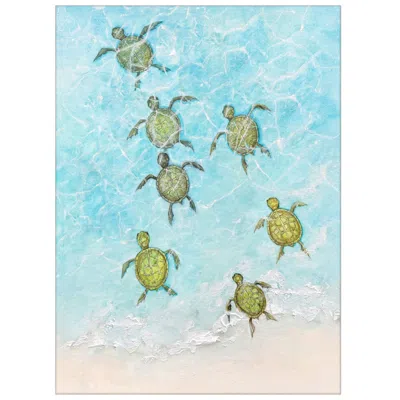 Paragon Swimming Turtles I 21"w X 29"h Canvas