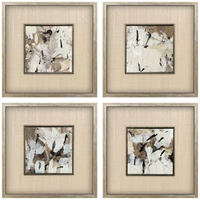 Paragon Taking Shape 13"w X 13"h Contemporary Framed Art Set Of 4