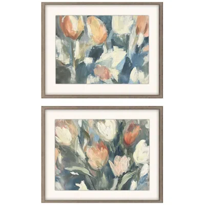Paragon Tender Tulips 31"w X 25"h Framed Art - Set Of 2