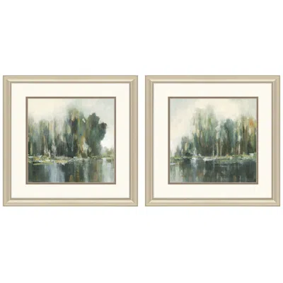 Paragon Textured Treeline 18"w X 18"h Framed Art Set Of 2