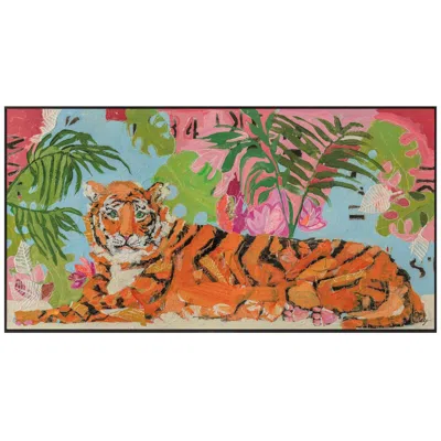 Paragon Tiger At Rest 36"w X 18"h Framed Art