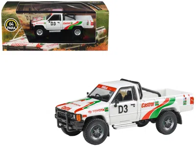 Paragon Toyota Hilux Pickup Truck #d3 "castrol" White With Graphics "rustenburg 400 Rally" (1995) 1/64 Dieca In Multi