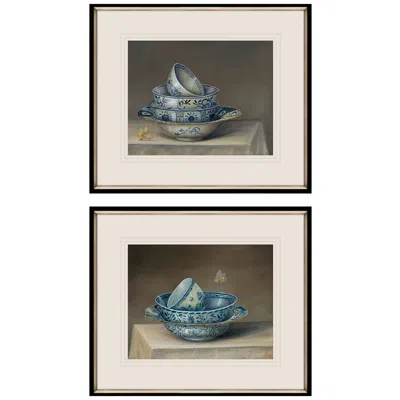 Paragon Traditional Bowl 30"w X 26"h Framed Art Set Of 2