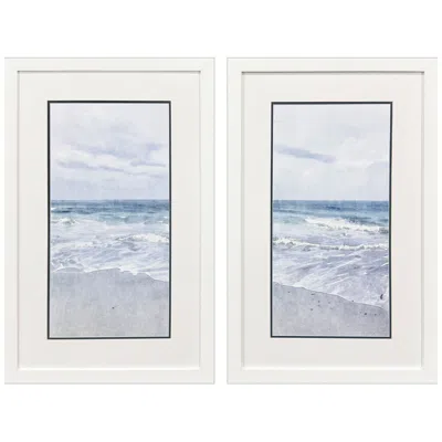 Paragon Tranquil Ocean 23"w X 36"h Coastal Framed Art Set Of 2