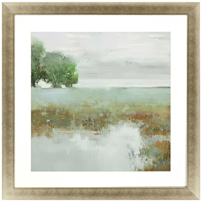 Paragon Trees And Creek Series-1 42" Square Framed Giclee Wall Art
