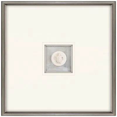 Paragon Turtle Intaglio 22" Square Framed Wall Art