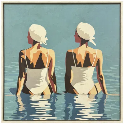 Paragon Two Friends At The Beach 42"w X 42"h Canvas