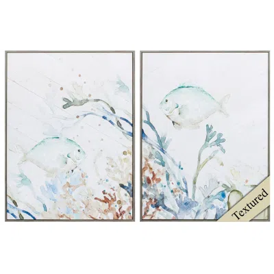 Paragon Under The Sea 18"w X 24"h Non-glass Framed Art Set Of 2 In Multi
