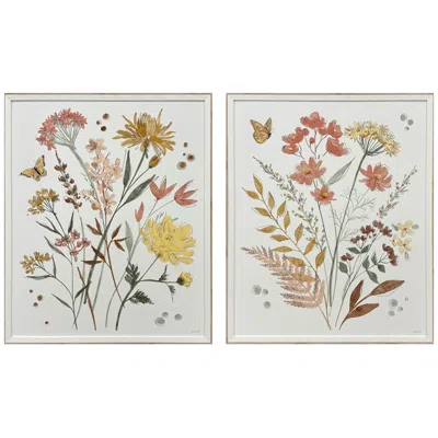 Paragon Uttermost Geranium And Ginger 41 3/8" Square Framed Canvas