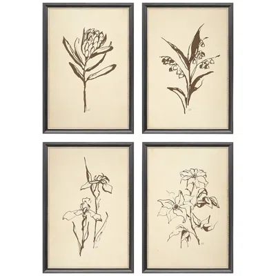 Paragon Vintage Line 16" High 4-piece Giclee Framed Wall Art Set