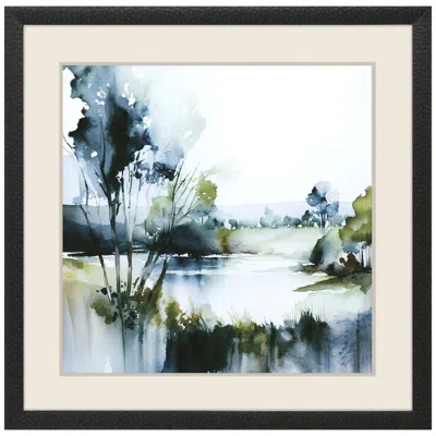 Paragon Wanderlust Calling 33"w X 33"h Framed Art In Blue