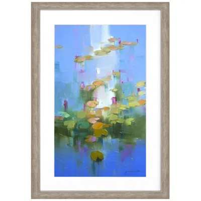 Paragon Water Lilies 36"w X 52"h Framed Art In Multi