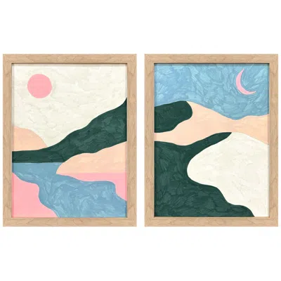 Paragon Whimsical Oasis 14"w X 18"h Framed Art Set Of 2