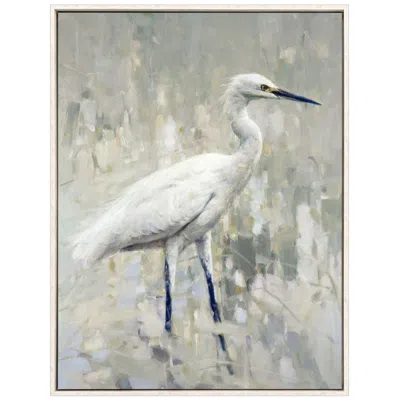 Paragon White Egret 38"w X 50"h Canvas