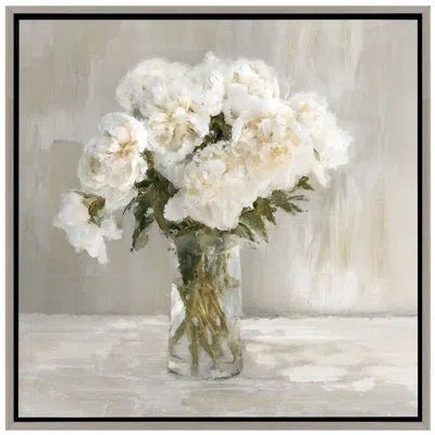 Paragon White Flower Bouquet 30"w X 30"h Canvas