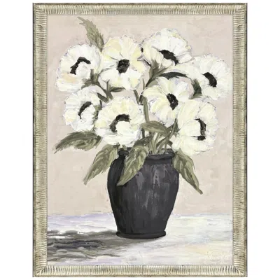 Paragon White Flowers 33"w X 43"h Framed Art