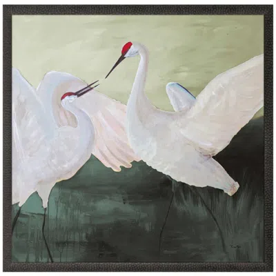 Paragon White Sandhill Cranes 41"w X 41"h Framed Art