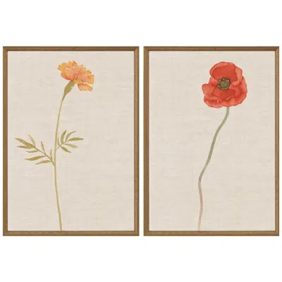 Paragon Wild Flourish Ii 21"w X 31"h Framed Art Set Of 2