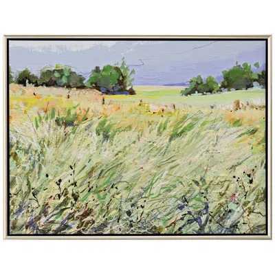 Paragon Wild Meadow 50"w X 38"h Canvas In Green