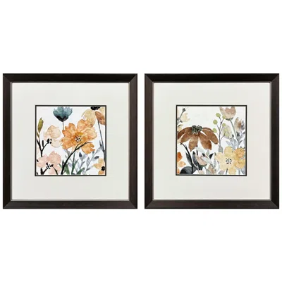 Paragon Wildflower Square 23"w X 23"h Transitional Framed Art Set Of 2