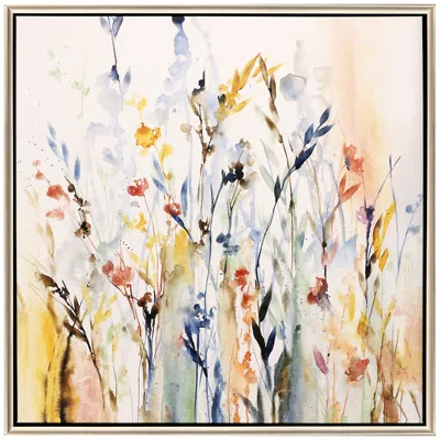 Paragon Window Art I 38" Square Wood Framed Giclee Canvas Wall Art