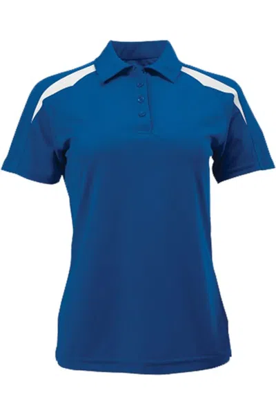 Paragon Women's Contrast Insert Mesh Polo In Blue