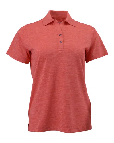 Paragon Women's Dakota Striated Heather Polo In Pink