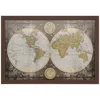 Paragon World Map 39" Wide Rectangular Giclee Framed Wall Art