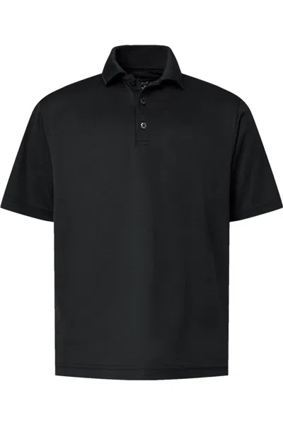 Paragon Kids' Youth Saratoga Performance Mini Mesh Polo In Black