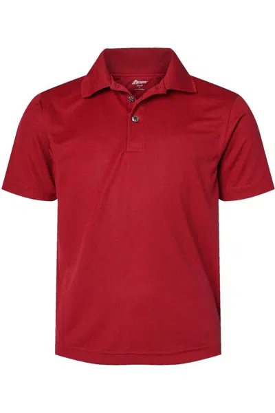 Paragon Kids' Youth Saratoga Performance Mini Mesh Polo In Red