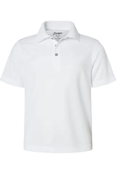 Paragon Kids' Youth Saratoga Performance Mini Mesh Polo In White