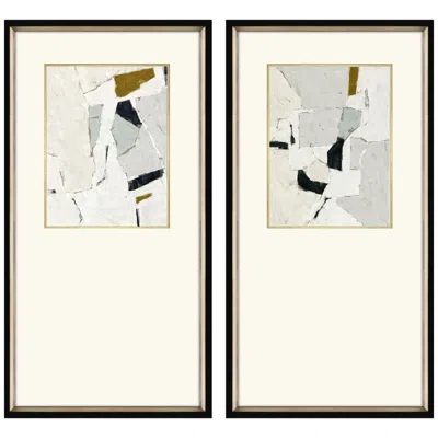 Paragon Zen Interactions Ii 19"w X 37"h Framed Art - Set Of 2 In White