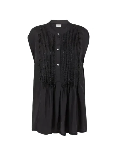 Parah Bead-embellished Sleeveless Shirt In Multi