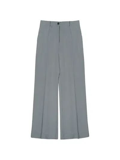 Parah Rania Pressed-crease Trousers In Blue