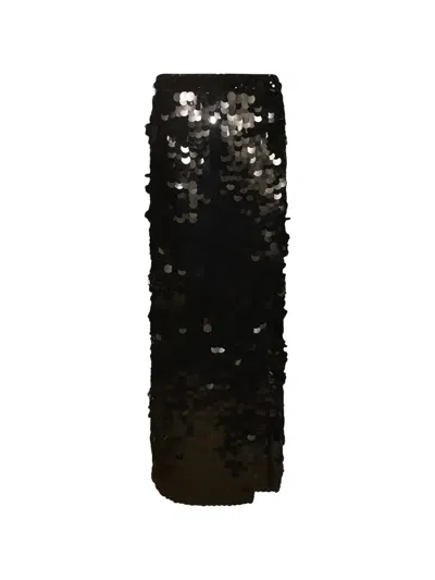 Parah Sequin-embellished Skirt In Black