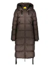Parajumpers Adjustable Hood Maxi Jacket In Brown