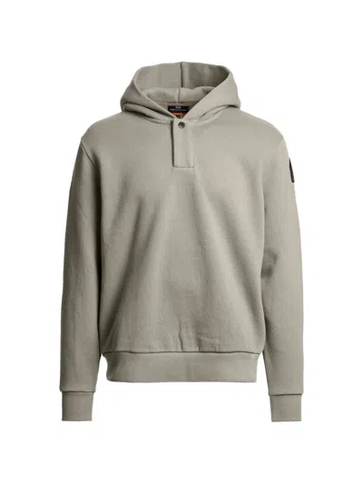 Parajumpers Aidone Logo-patch Hoodie In Gray