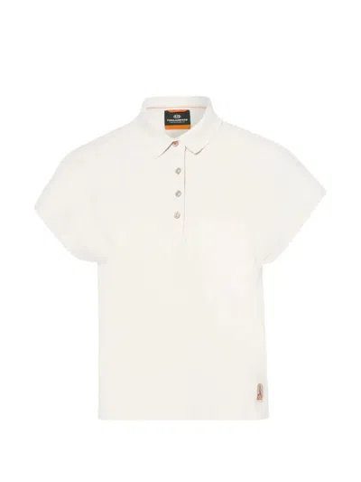 Parajumpers Alya Cap-sleeve Polo Shirt In White