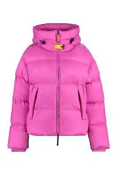 Pre-owned Parajumpers Anya Hooded Full-zip Down Jacket In Pink