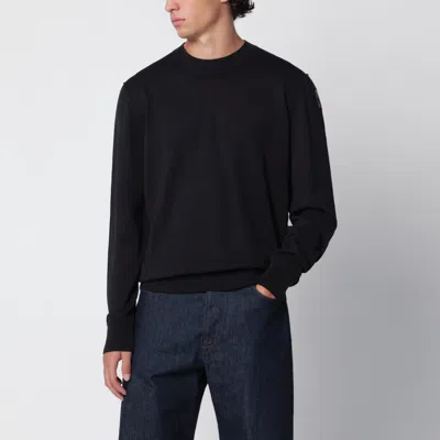 Parajumpers Basic Braw Black Cotton-blend Sweater In Blue