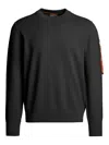 Parajumpers Crewneck Sweatshirt With Diagonal Back Structure In Black