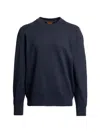 Parajumpers Basic Braw Logo-patch Sweater In Blue