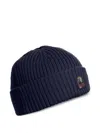 Parajumpers Basic Ribbed Beanie In Blue