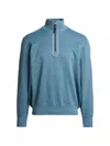Parajumpers Basic Scoe Half-zip Knit In Blue