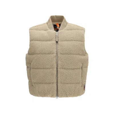 Parajumpers Beige Polyester Sleeveless Jacket In Brown