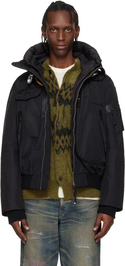 Parajumpers Black Gobi Hooded Down Jacket